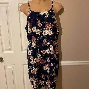 Floral print strapless dress NWT